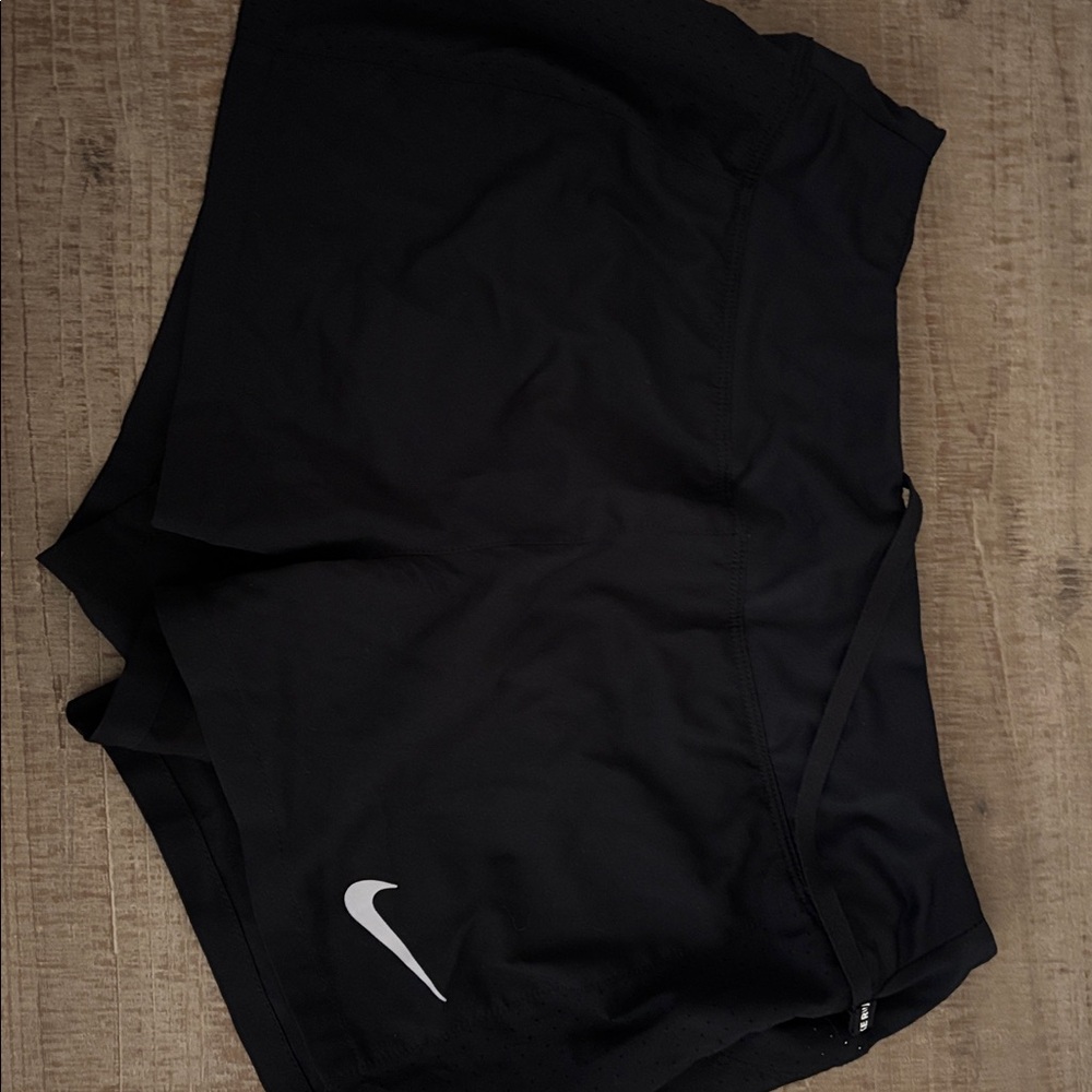 Nike Black Running Shorts with Silver Logo